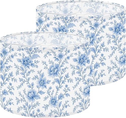 Miniatura 25 de Lamp Shades Set of 2 70s retro vintage wavy gold pink Drum lampshades for Floor Lamps Table Lamps Pendant Light 11"x8.9" Replacement Large Lampshade