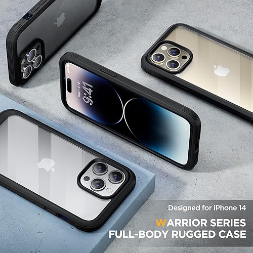 Miniatura 30 de Miracase Glass Series - Funda para iPhone 11 de 6.1 pulgadas, funda resistente de cuerpo completo mejorado con protector de pantalla de vidrio Negro