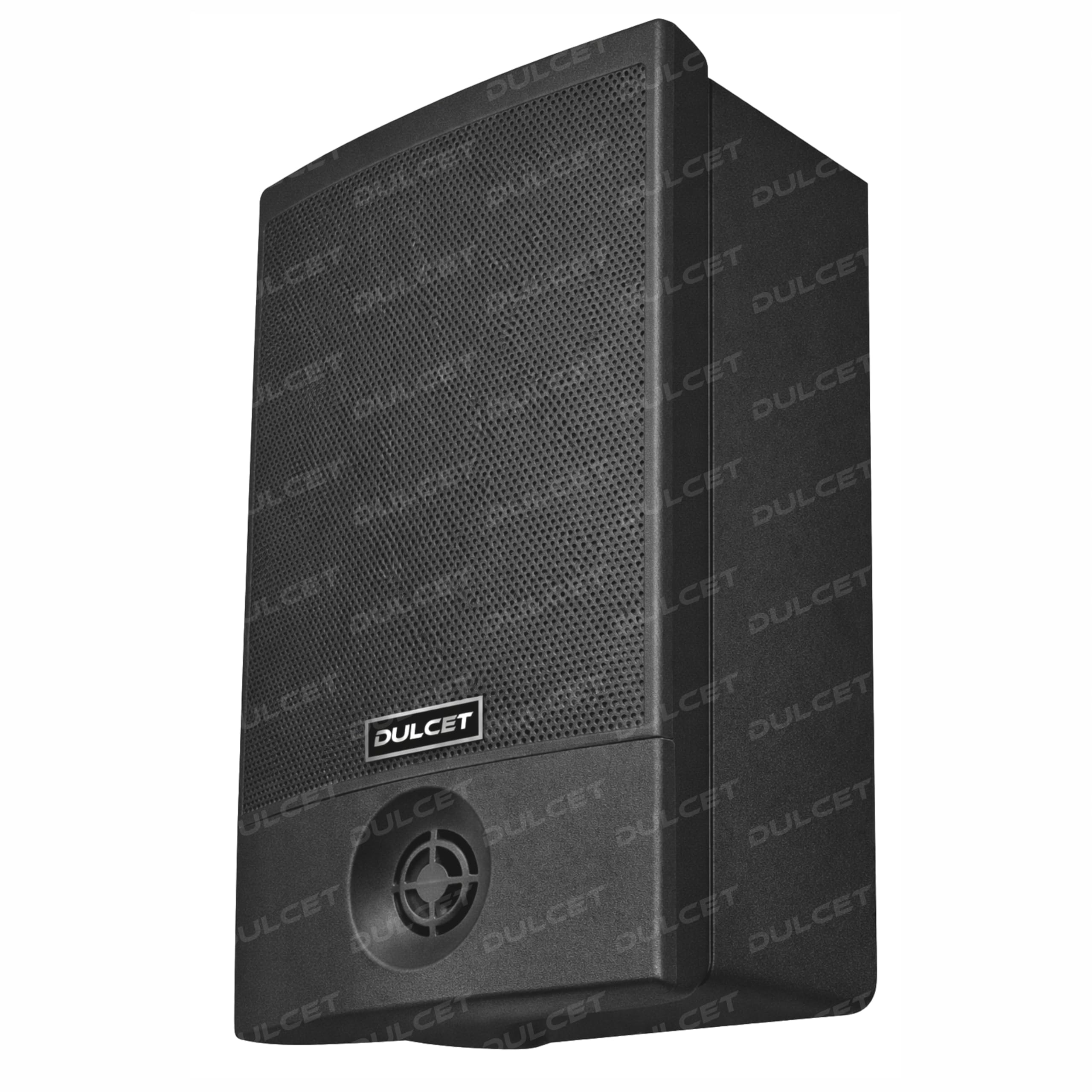 DULCET DC-WS20X 20W 2-Way Black Outdoor Water & Dust Resistant Wired Wall Mount Speaker with Inbuilt Tweeter & Dual Input Support for 8 Ohm & 100V Line Ideal for Homes, Cafés, Retail & Commercial use