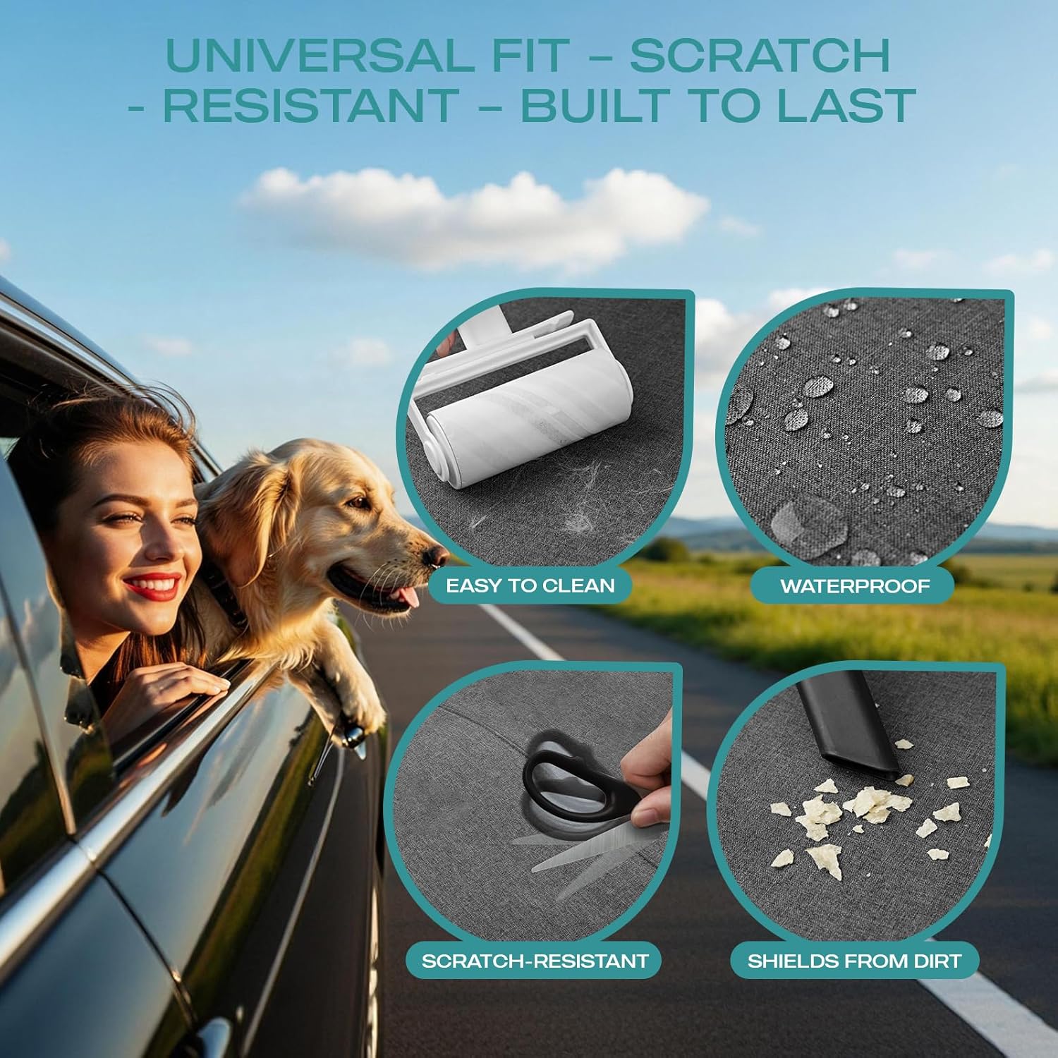 Skechers Dog Car Seat Cover for Pets GOGA MAT, Seat Extender for Dogs Waterproof Seat Cover Hammock Heavy Duty Scratch Proof Nonslip Durable Back Seat Covers for Cars Trucks and SUVs,Gray