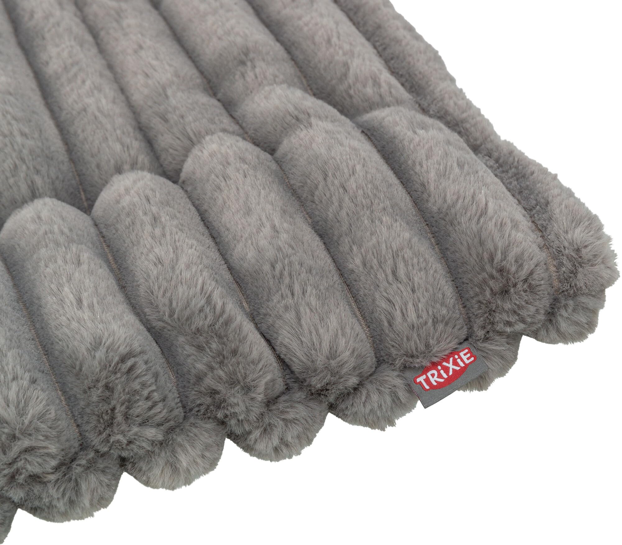 TRIXIE Hundematte Lonni, weich & pflegeleicht – 130 x 90 cm, grau | Weiche, komfortable Liegematte mit rutschfestem Boden – für Hunde, kuschelig und angenehm gepolstert