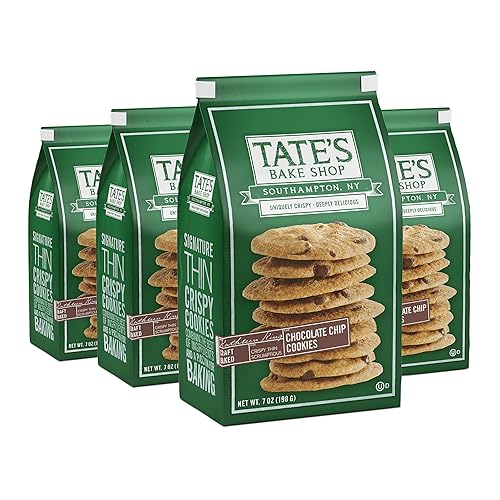 Tate's Bake Shop - Galletas finas y crujientes con chispas de chocolate, 4 unidades, 7 onzas