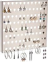 Vista 6 de Angelynn's Soporte organizador de aretes montado en la pared para mujeres pequeñas y medianas, aretes colgantes, estante colgante de almacenamiento