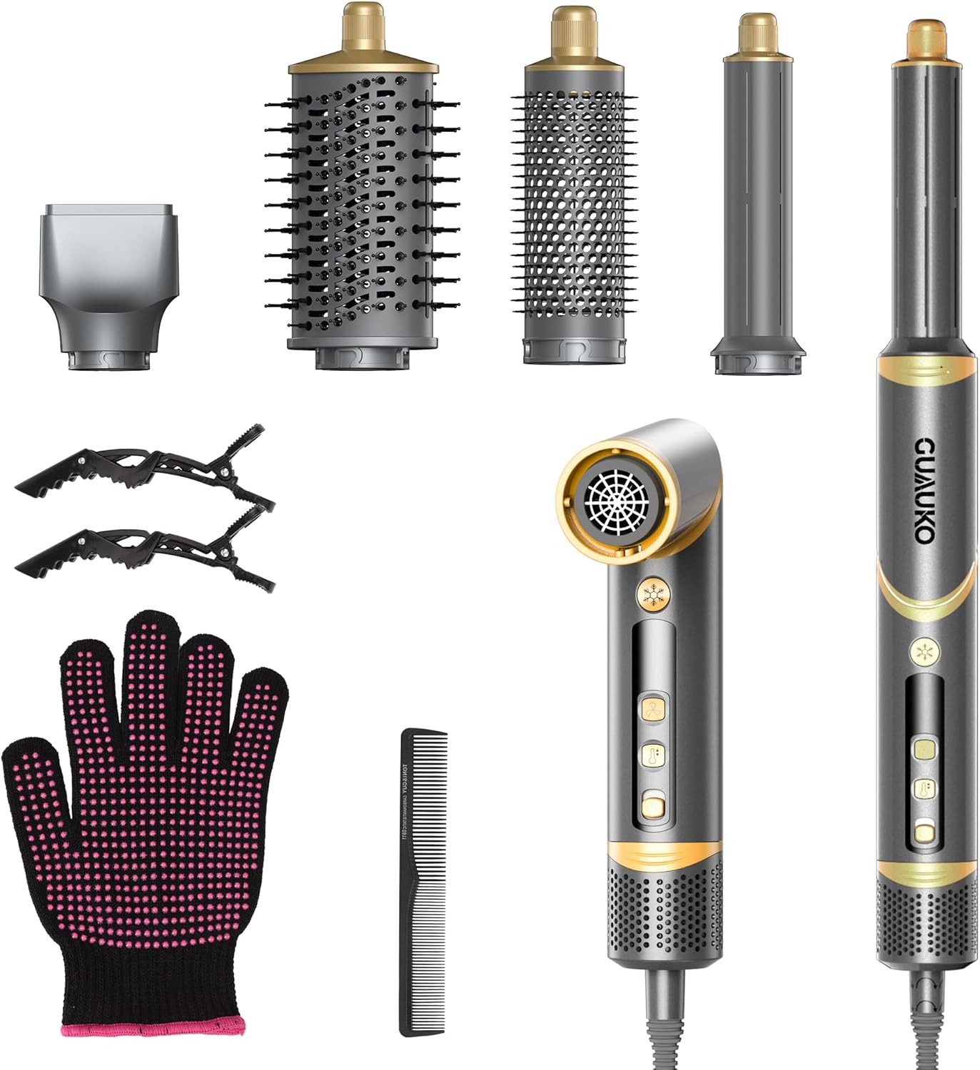 Auto Wrap Air Hair Styler & Dryer, 5 in 1 Multi Styling Hot Air Dryer Brush for Hair, High Speed 110000 RPM Negative Lonic Frizz-Free, Fast Drying Curling Volumizing Straightening As Gift - Image 8