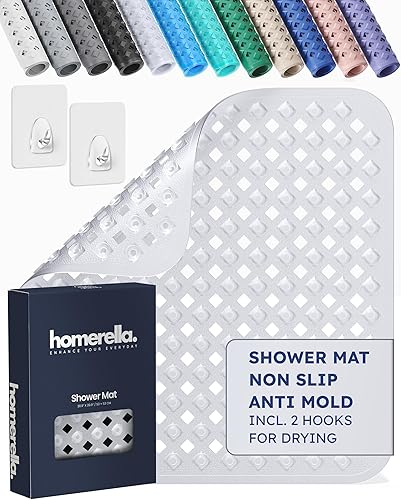 Miniatura 11 de Homerella® Alfombrilla de Ducha Antideslizante Antimoho, Alfombrillas de Ducha Antideslizantes para el Interior de la Cabina de Ducha, Alfombrilla