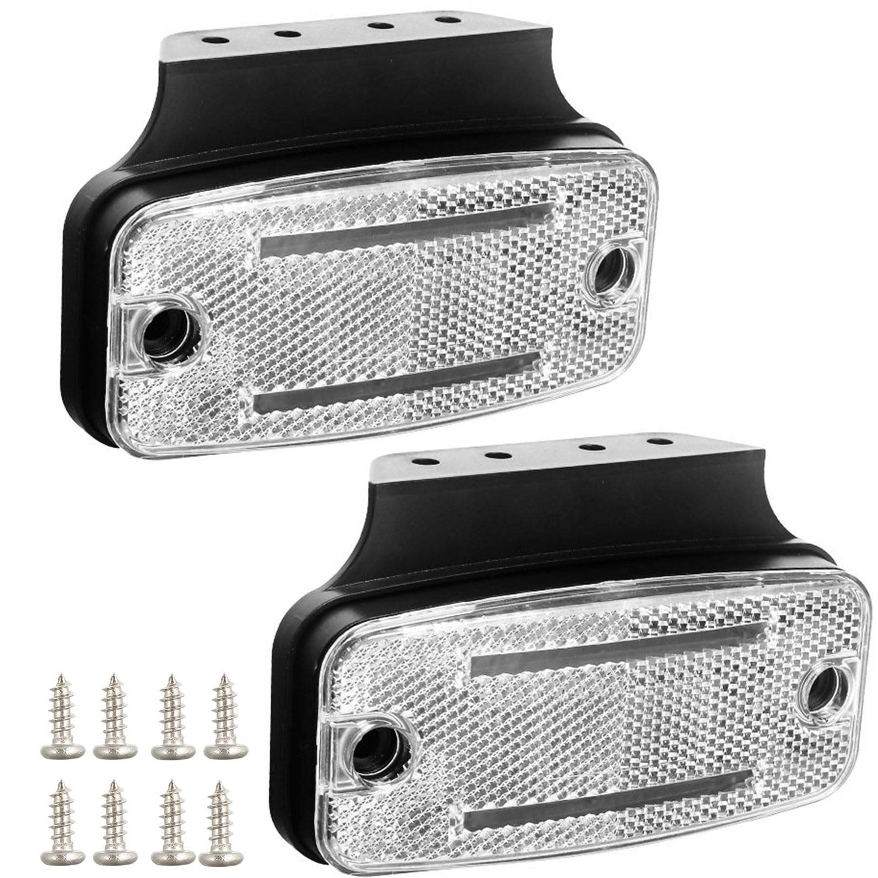 AGRISHOP LED Seitenmarkierungsleuchte -Begrenzungsleuchte mit Unterstützung Wohnwagen Positionsleuchten12V 24V Umrissleuchten Anhänger Rückleuchten Weiß