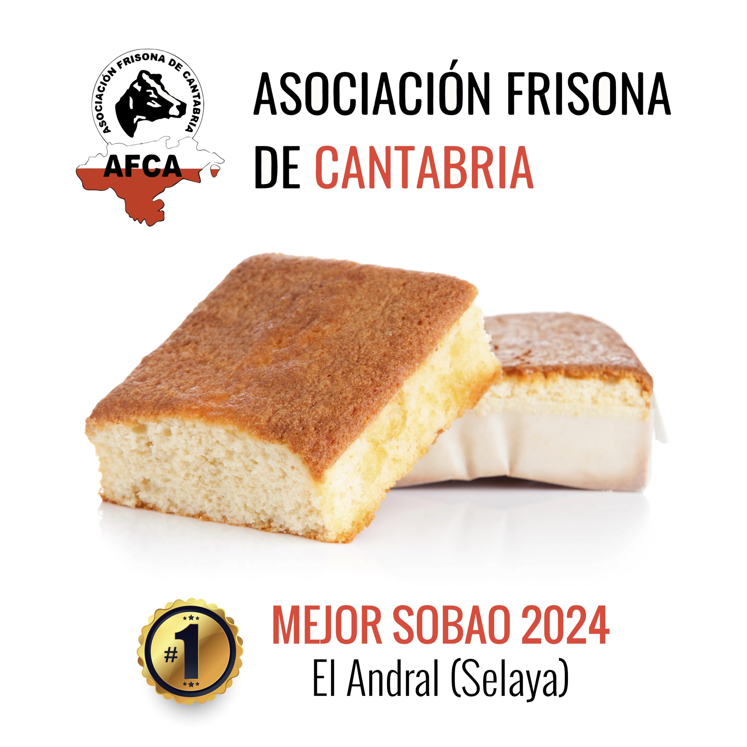 EL OSO PARDO Sobaos Pasiegos IGP - Receta Tradicional de Cantabria, Bizcocho de Mantequilla, 6 uds. Tamaño XL, Caja 1 kg