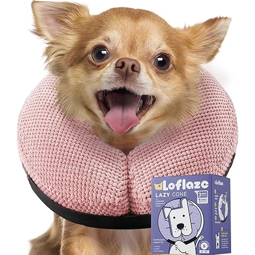 Soft Inflatable Dog Cone Collar for Large Medium Small Dogs Cats After Surgery - Dog Neck Donut, E Collar, Elizabethan Collar Alternatives for Dogs Recovery