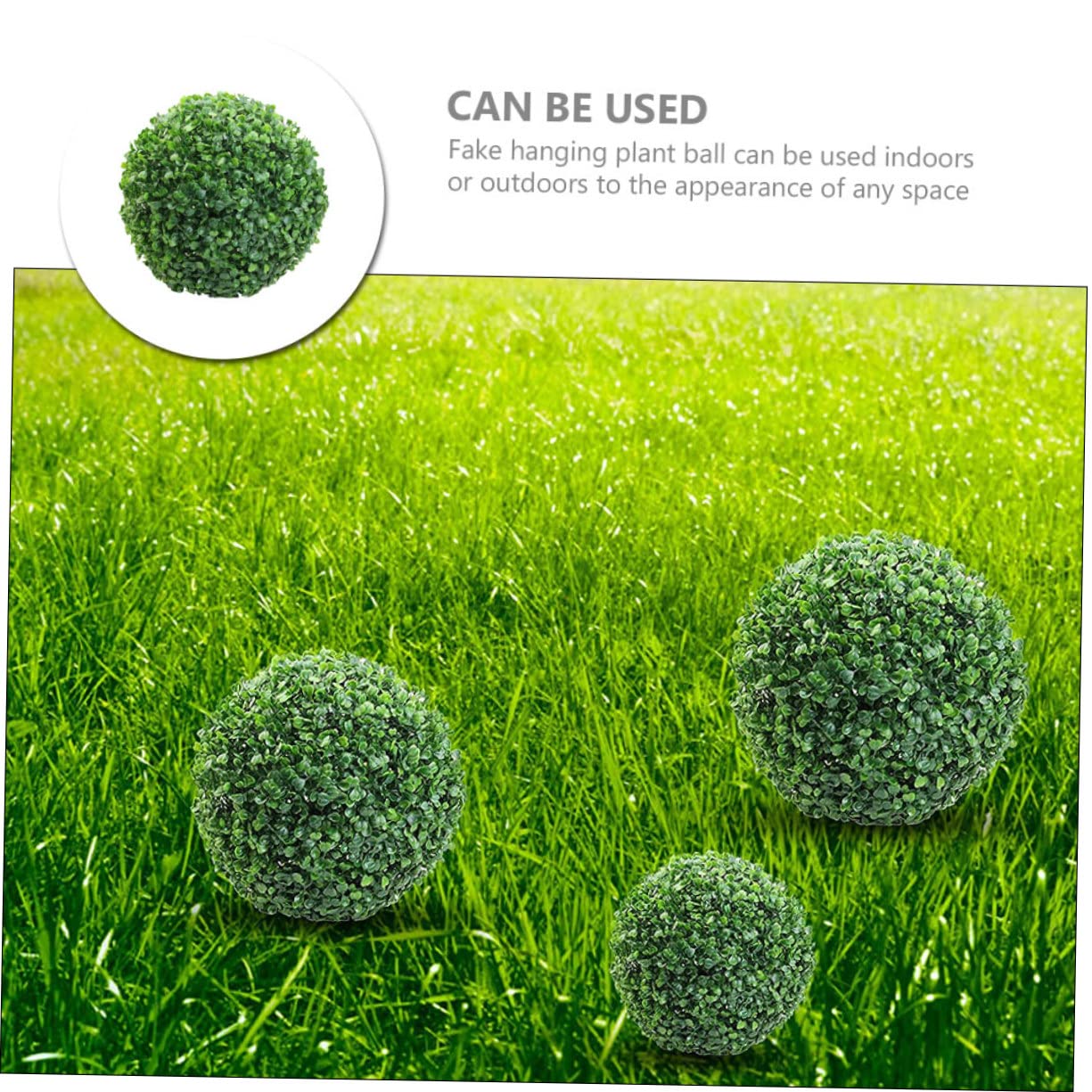 Cabilock 2piezas Bola De Topiario Artificial De Césped Colgante para Decoración De Bodas y para Interiores y Exteriores