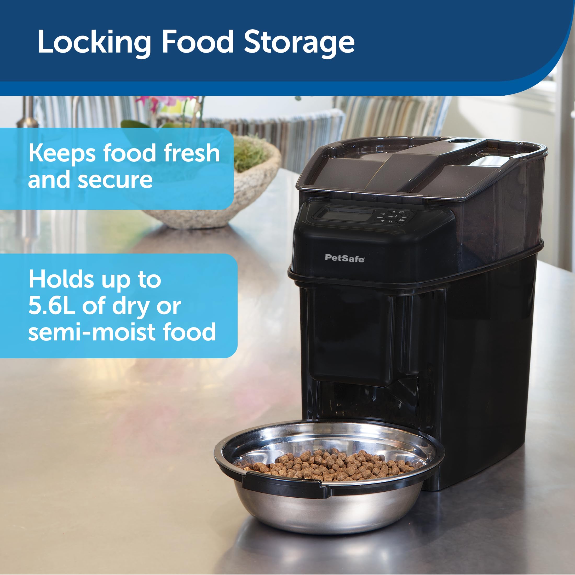 PetSafe Automatic Cat Feeder - Healthy Pet Simply Feed - Automatic Pet Feeder for Cats & Dogs - Timed Pet Feeder with Programmable Portion Control - Holds 24 Cups of Dry or Semi-Moist Dog or Cat Food - image 5