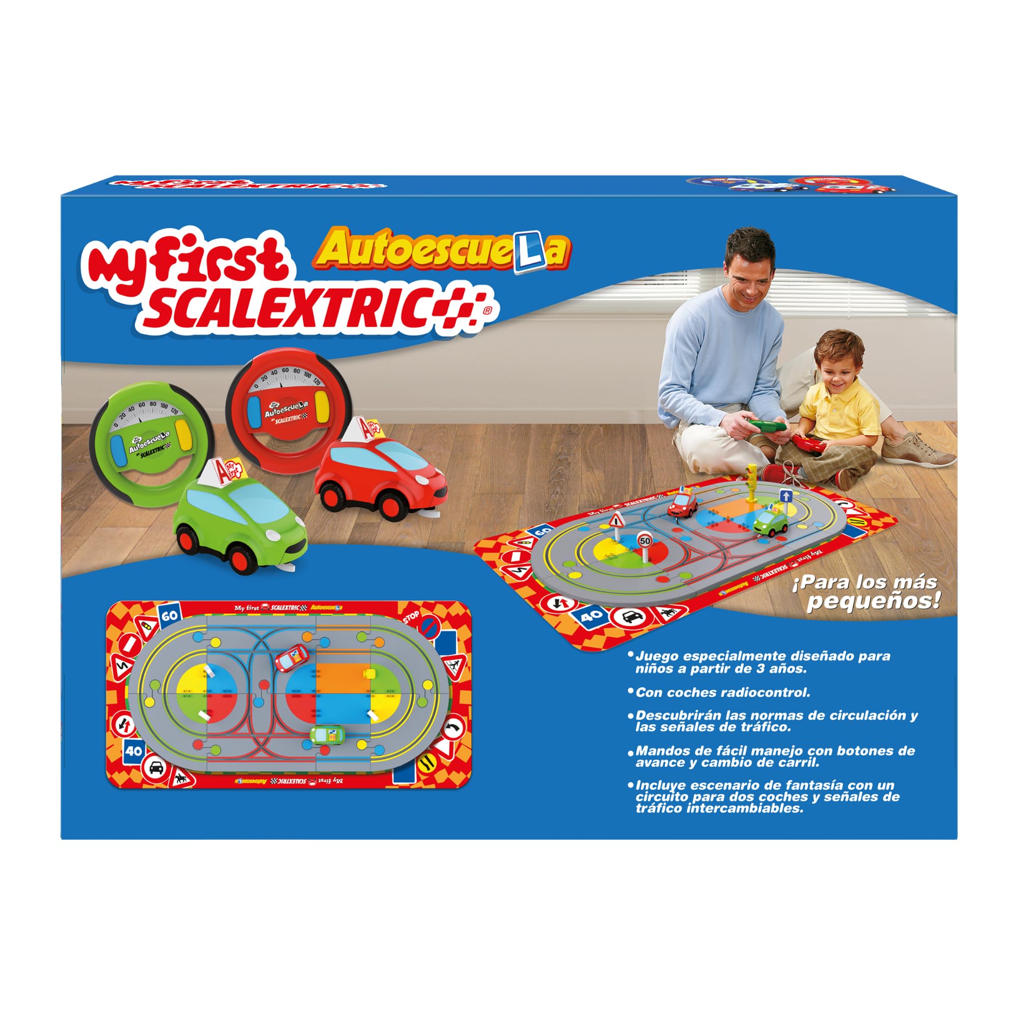 SCALEXTRIC - Circuito Preescolar My First Scalextric - Pista de Carreras Completa, Coches y mandos incluidos - Juguete para niños a Partir de 3 años