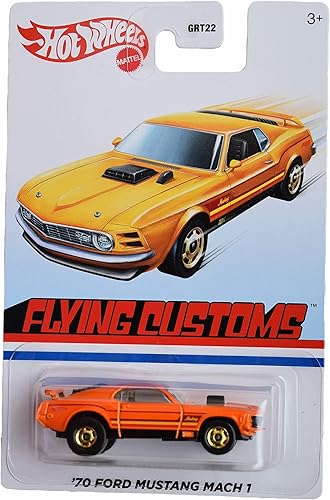 Hot Wheels Ford Mustang Mach 1 '70, [Naranja] Flying Customs