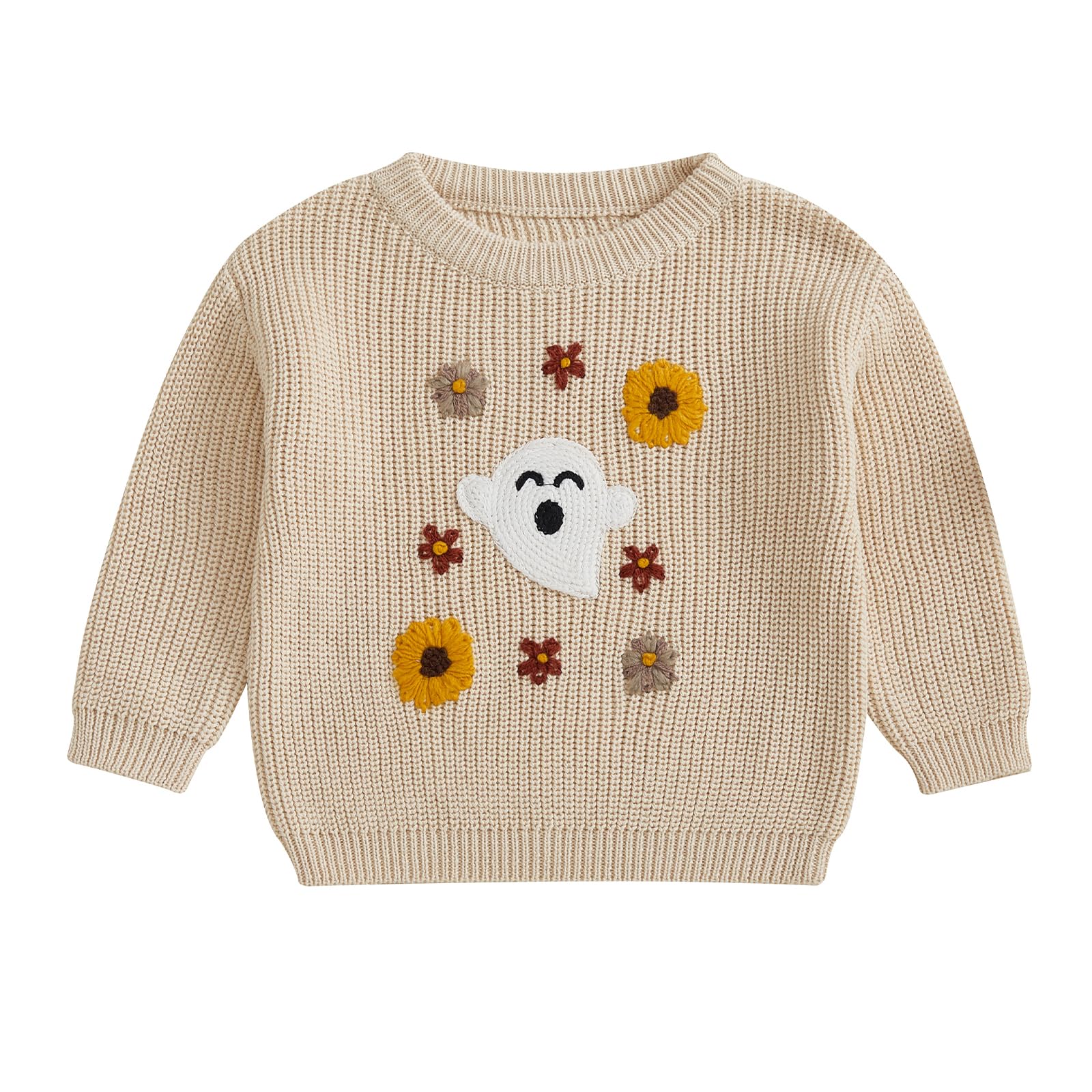 LSFYSZD Toddler Baby Girls Boys Halloween Pumpkin Sweaters Long Sleeve Crew Neck Winter Warm Knitwear Pullover Jumpers Top — view 66