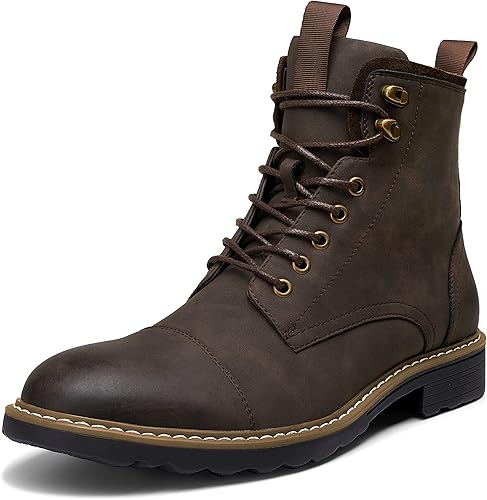 Vostey Botas para Hombre Botas de Motocicleta Casuales para Hombre con Cremallera Botas Chukka de Moda para Hombre