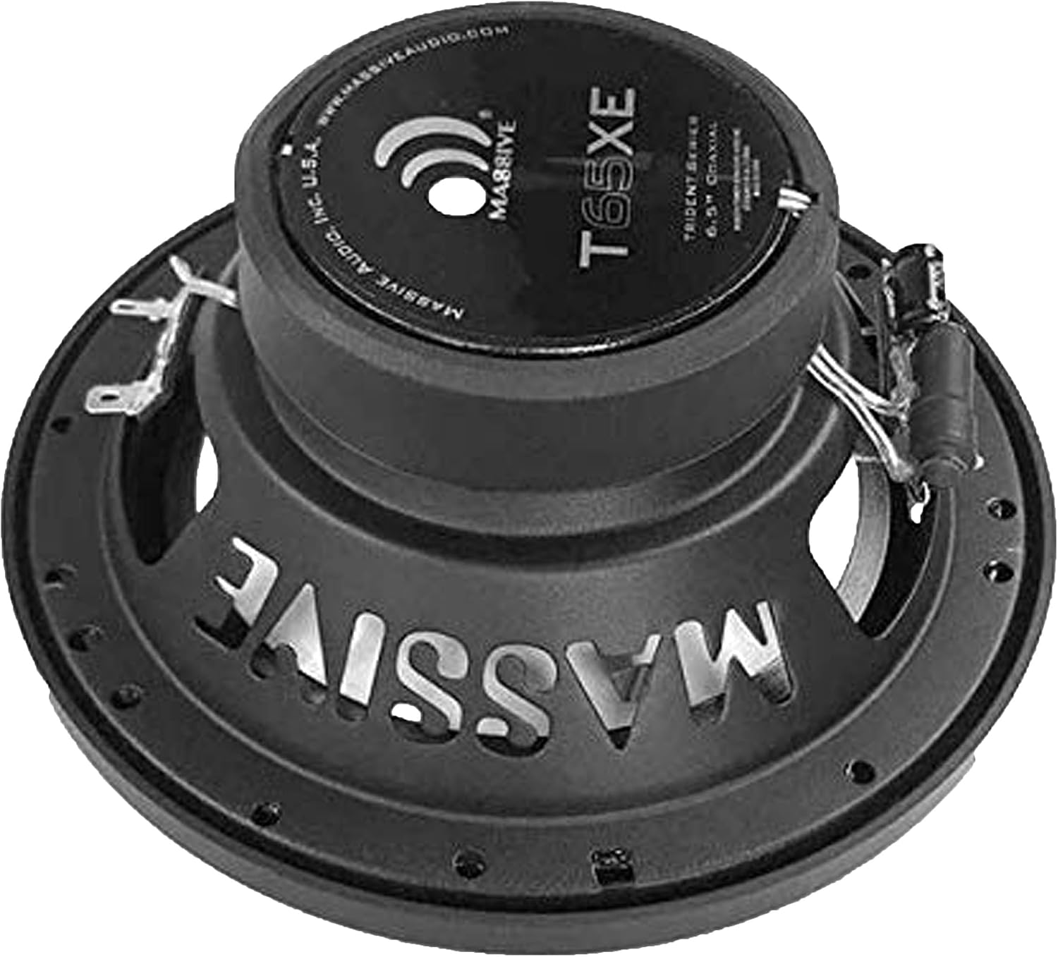 Massive Audio T65XE 6.5” Marine Coaxial LED Speakers | 80W RMS / 160W Max, IP65 Waterproof, UV Resistant, RGB LED Lighting, Premium Audio for Boats, UTVs & Outdoor Sound Systems