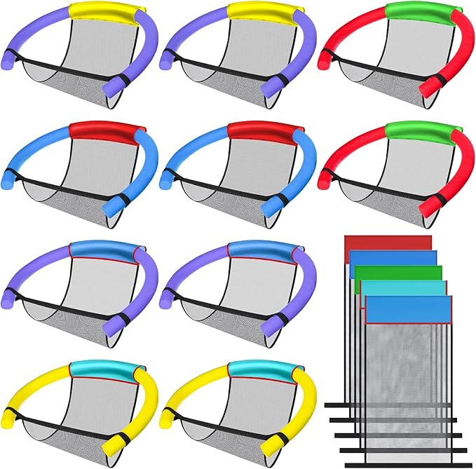 10 Pcs Sling Mesh Chairs Mesh Floating Chairs for Swimming