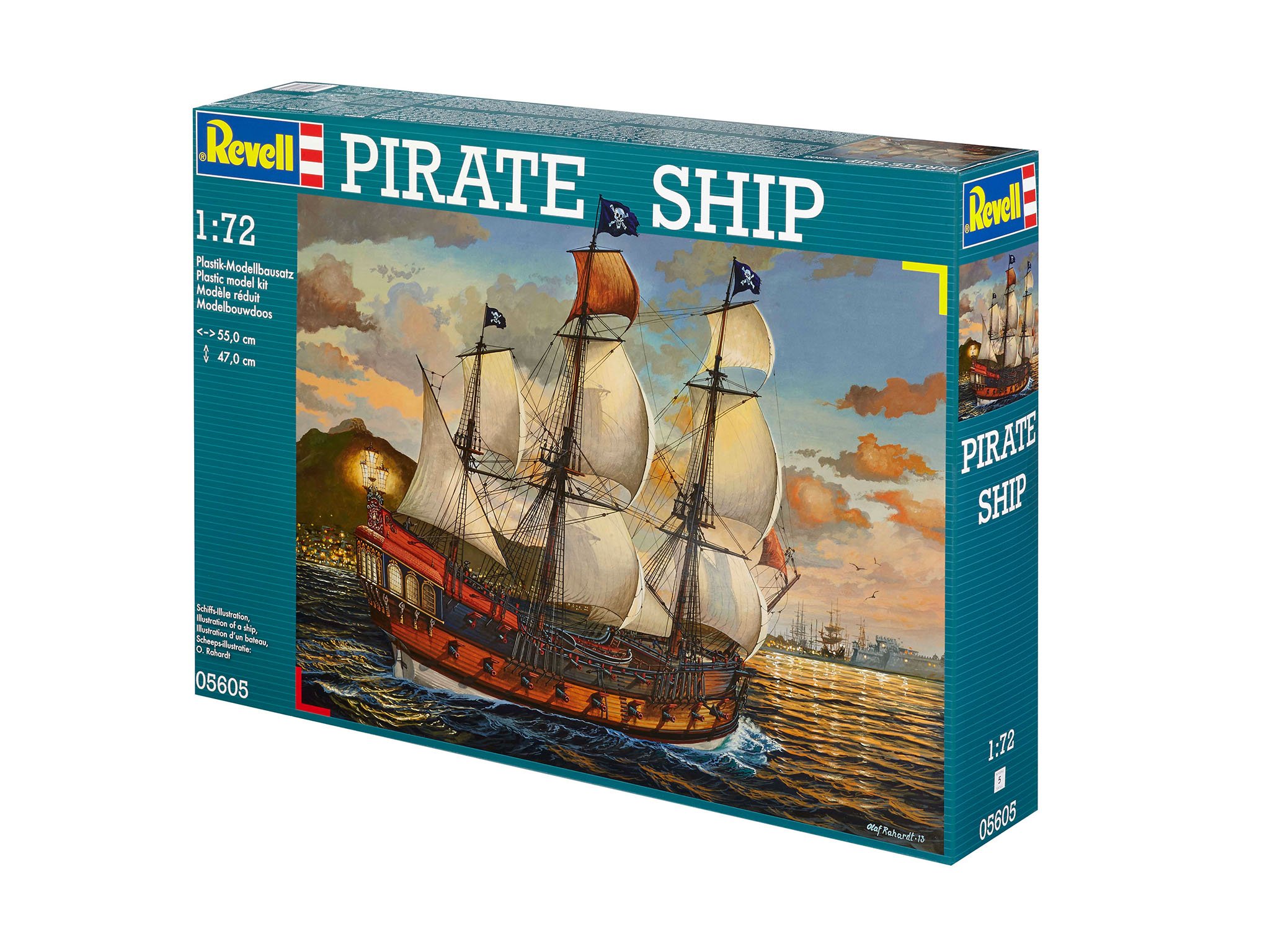 Revell Revell_05605 Modellbausatz Schiff 1:72 - Piratenschiff im Maßstab 1:72, Level 5, originalgetreue Nachbildung mit vielen Details, Segelschiff, 05605 merhfarbig