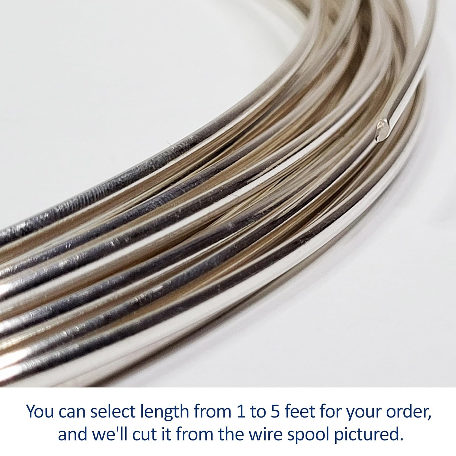 10 Gauge, Half-Round, Half Hard, 925 Sterling Silver Wire - 1 FT - for Jewelry Art from WIZART