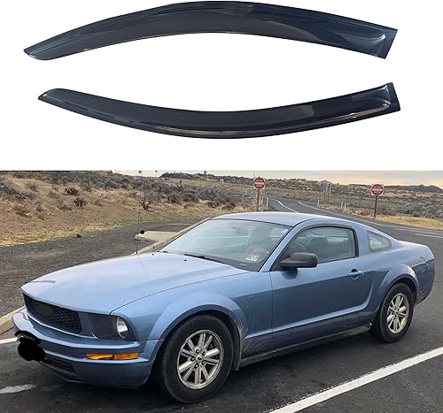 Miniatura 58 de IG - Visera para ventana de automóvil, protector contra la lluvia, el sol y el viento, con cinta adhesiva, deflector extraduradero para ventana