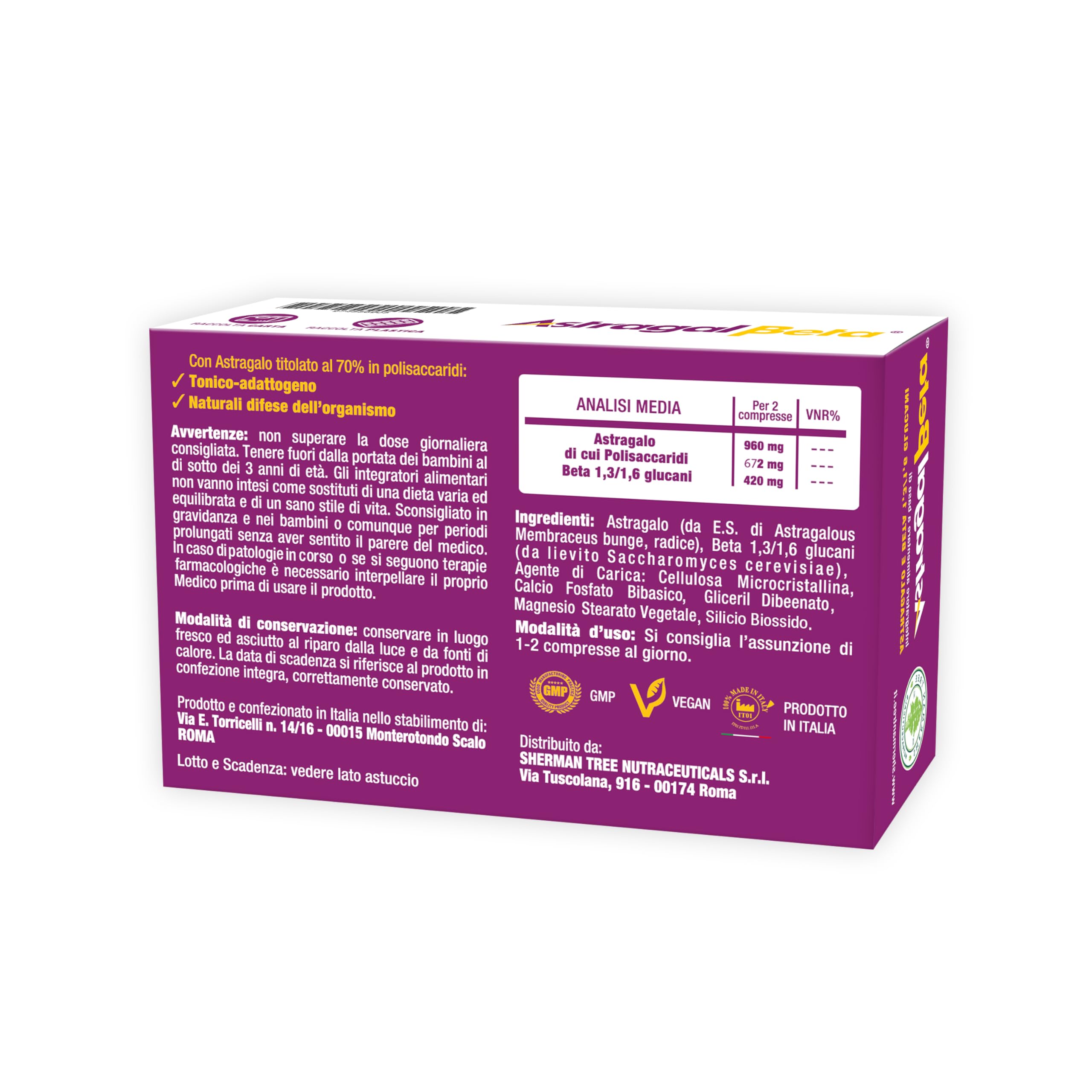 AstragalBeta - Integratore Astragalo 70% Polisaccaridi e Beta-glucani