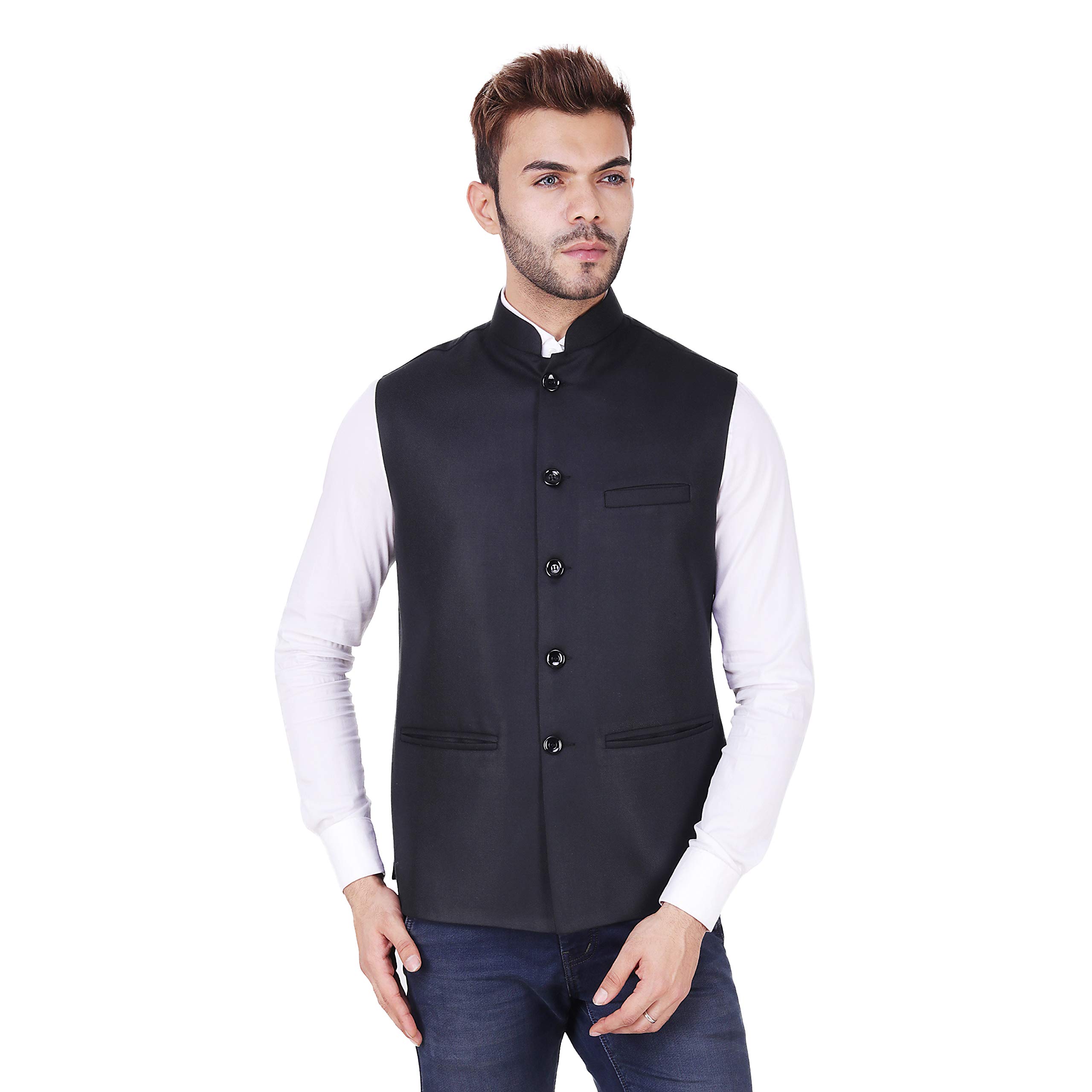 badoliya & sons Badoliya sons Nehru Jacket for Men's Formal Wear (Black)-picture-11
