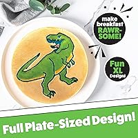 Vista 2 de Sartén gigante para panqueques de dinosaurio, haz panqueques jurásicos gigantes de 10 pulgadas para el desayuno especial de dinosaurios mágicos