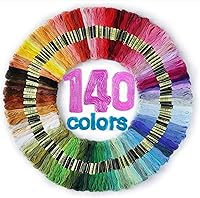 LOVIMAG 140 Colors Embroidery Floss Thread Skeins - Premium Cotton for Friendship Bracelets, Cross Stitch, Crochet Crafts & More
