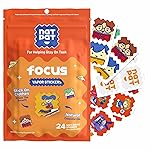 NATPAT Focus Patch Focus Enhancing Stickers for Kids and Adults - Healthy Brain Supports for Attention, Focus, and Concentration - Chemical and Drug Free - 24 Count - BuzzPatch Natural Patch