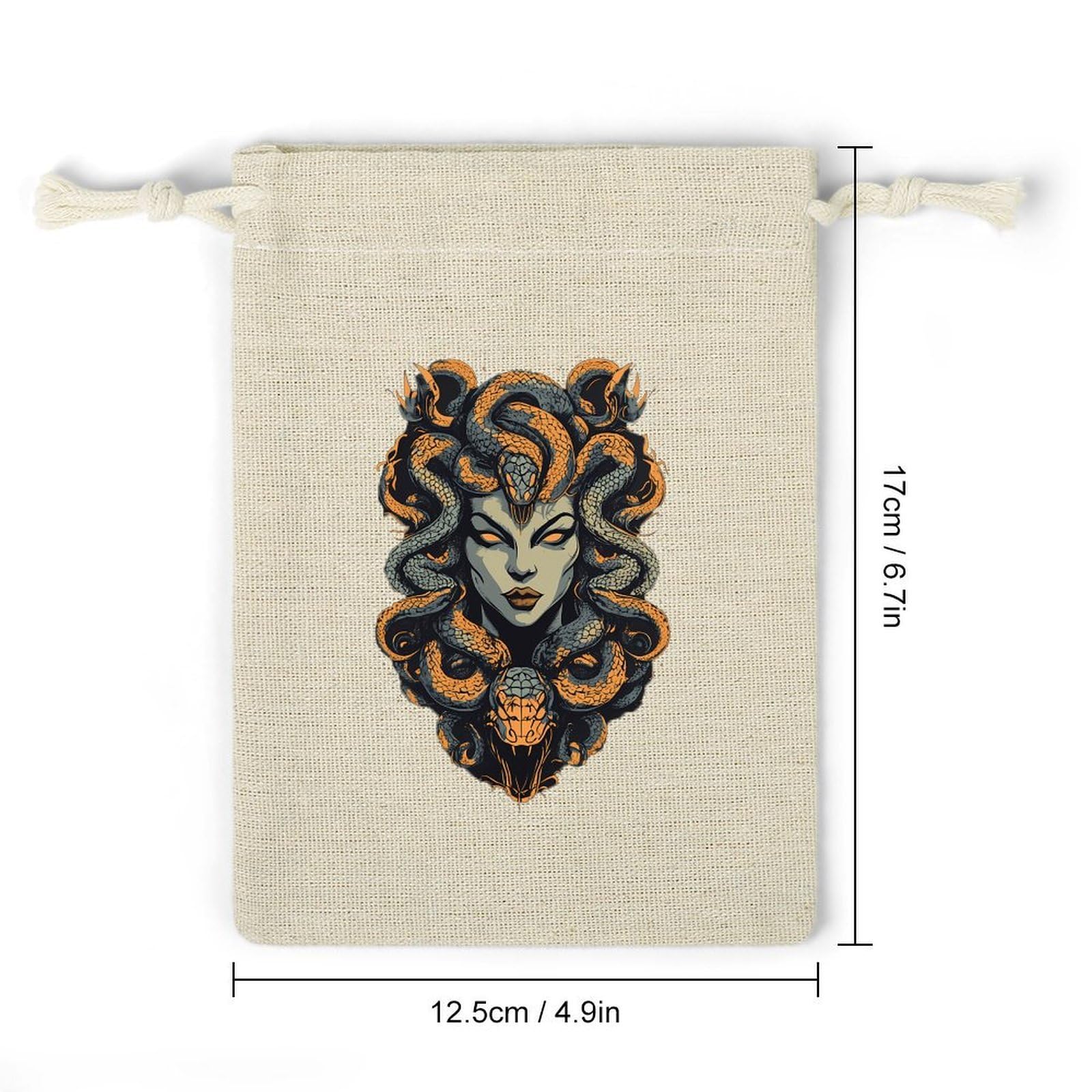 Medusa 8 Pack Small Gift Bags Cotton And Linen Drawstring Pockets Sachet Bag for Party Home Supplies
