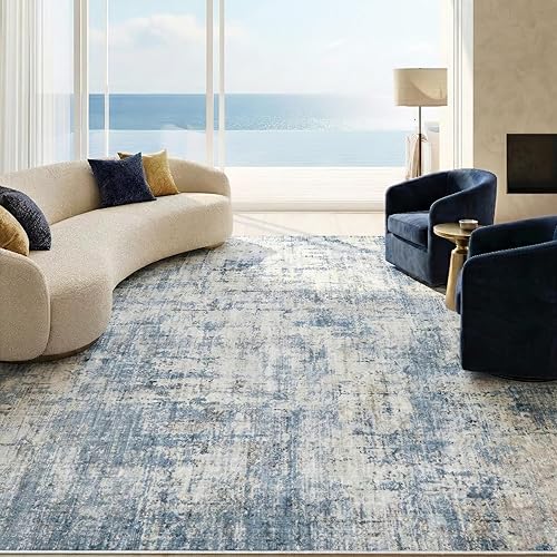 Miniatura 34 de Alfombra de área lavable de 5 x 7 pies para sala de estar, alfombra grande abstracta para comedor, dormitorio, alfombra antideslizante de 5 x 7