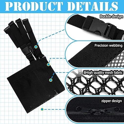 Miniatura 3 de Woanger 2 redes de carga para cochecito de 13.78 x 27.56 pulgadas, red de carga plegable elástica y resistente para espacio de almacenamiento