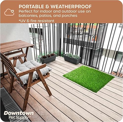 Miniatura 6 de Downtown Pet Supply Pasto de repuesto para orinal para perros, 30 x 40 pulgadas, almohadilla de césped sintético lavable para perros, adecuada como