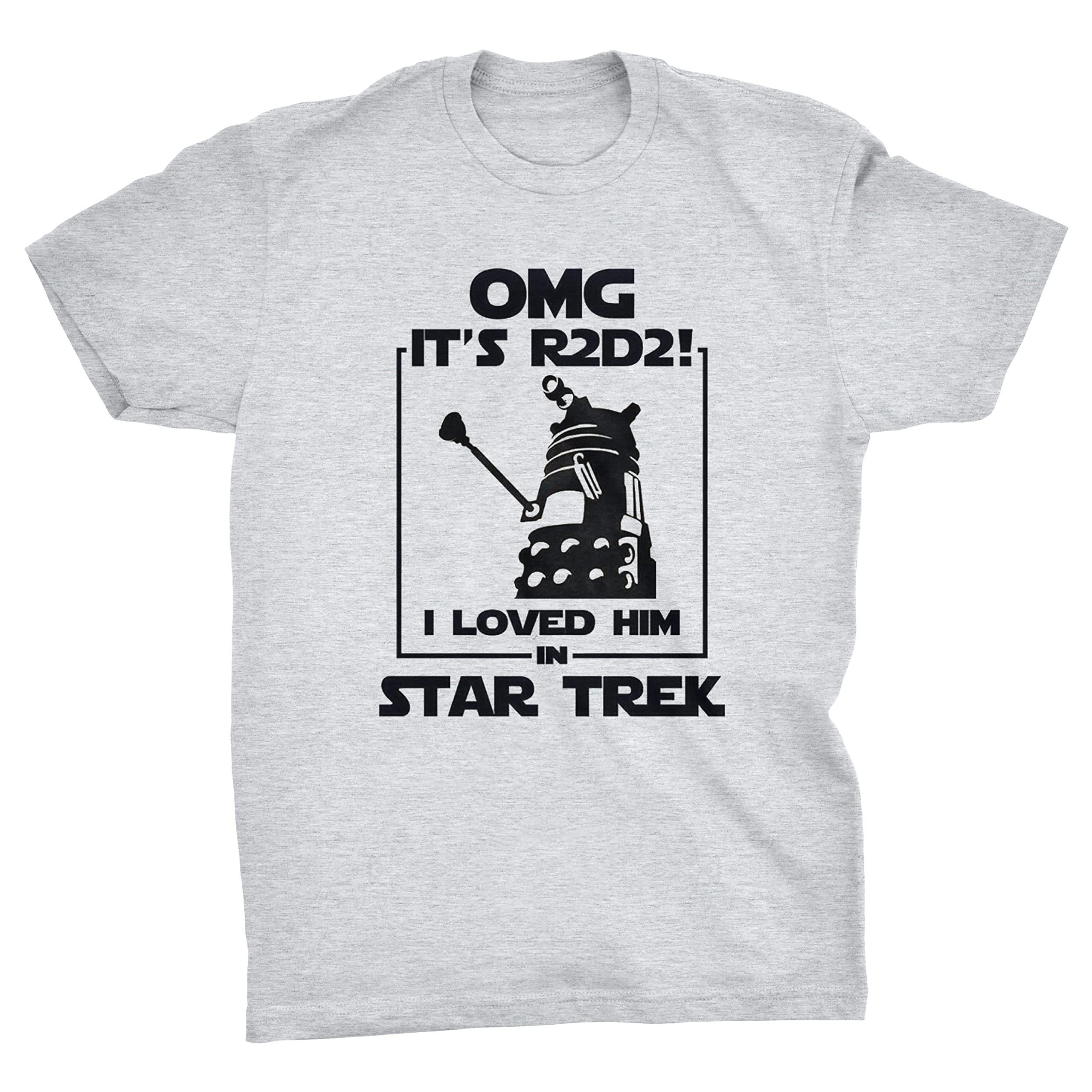 Viper By Gld Products Men's Grey Viper Omg It's R2d2 Funny Scifi Crossover T-Shirt (, Xxl)