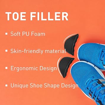 UamGlsob 3 Pairs Shoe Filler Inserts, Adjust Too Big Sneakers, Heels, Grey
