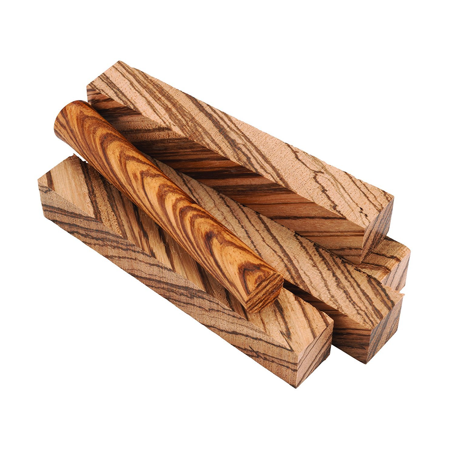WOODCRAFT Diagonal Cut Zebrawood Pen Blank 5-Piece