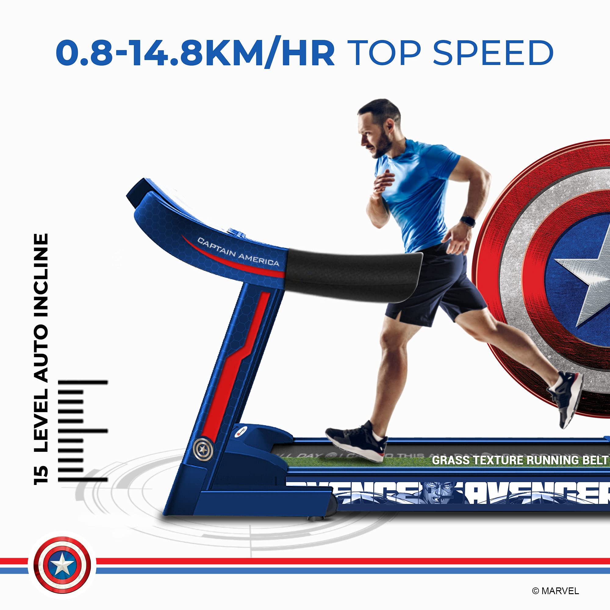 Powermax Fitness Marvel Mta 1000 Captain America Edition 4hp Peak