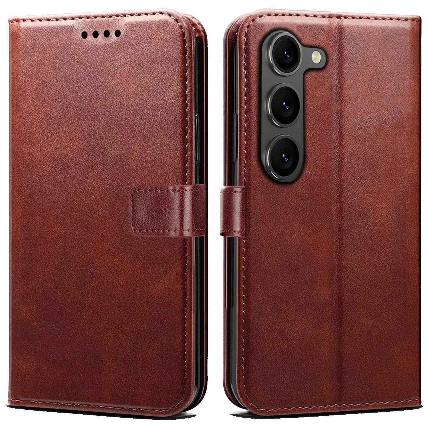 Oncraves Flip Case for Samsung Galaxy S23 FE | Card Slots, Magnetic Closure, Brown-image-17