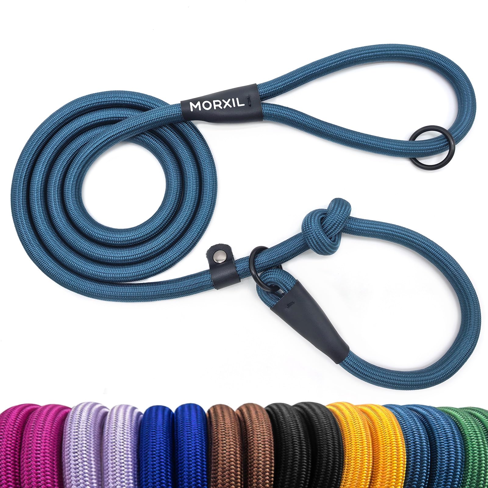Laisse antidérapante pour chiens en nylon tressé robuste 1m80