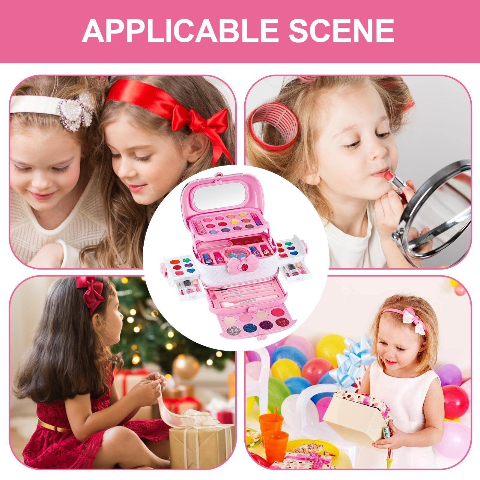 Kit Trucco Finto Giocattoli Di Trucco Lavabili E Reali | Set Di Trucco Per Ragazzi per Età 3-12 Anni, Natale, Feste, Travestimenti, Toeletta, Calzino Regalo, Feste