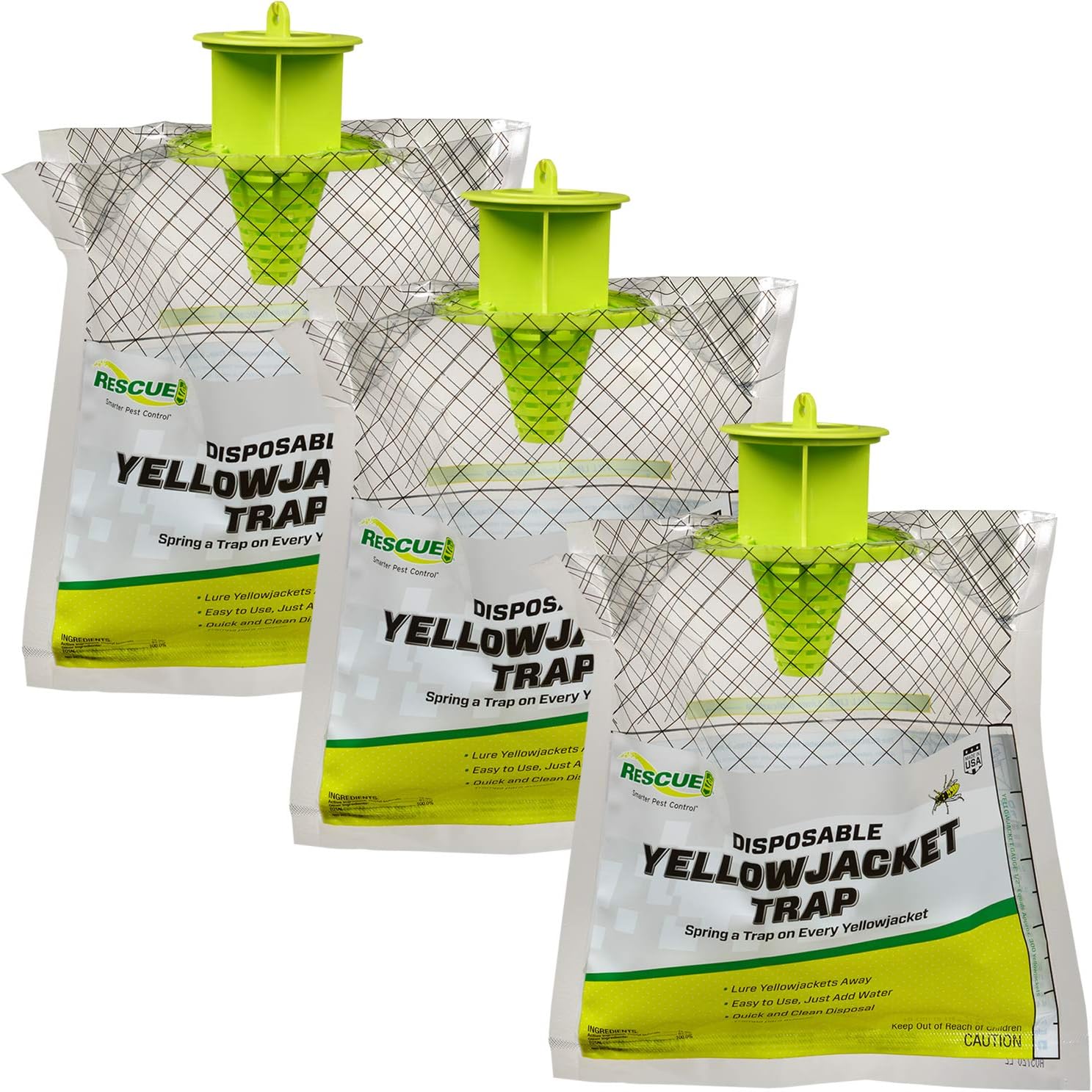 RESCUE! Disposable Yellowjacket Trap - Central & Eastern Formula - 3 Traps
