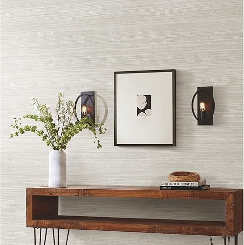 Miniatura 7 de York Wallcoverings PSW1279RL - Papel tapiz para despegar y pegar con diseño de cola de gata, color blanco