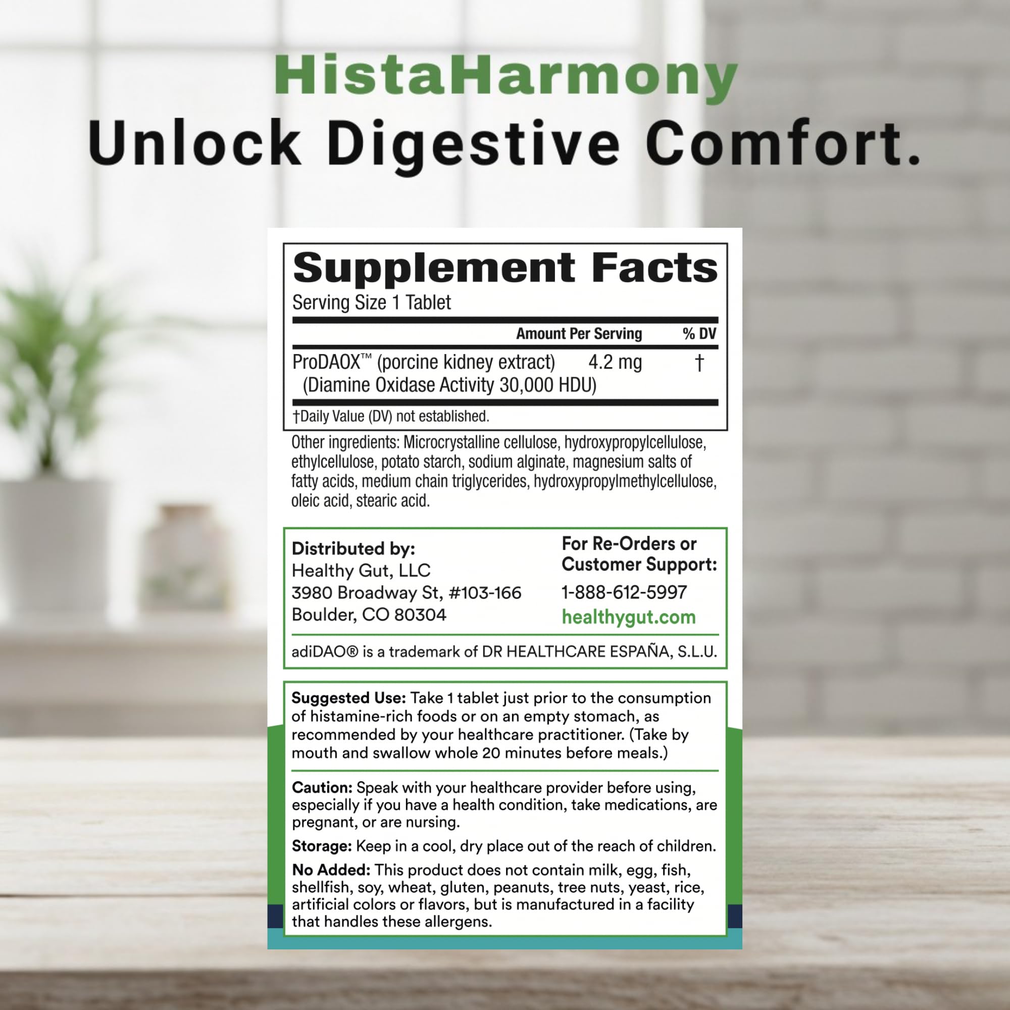 Healthy Gut HistaHarmony | Delayed Release DAO Enzyme | 60 Servings — Amazon image 2