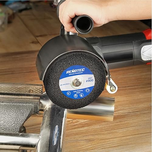 Miniatura 7 de Rueda no tejida de 4 x 4 pulgadas, USF, grano ultra fino 800, paquete de 4, S/C, para pulido y acabado