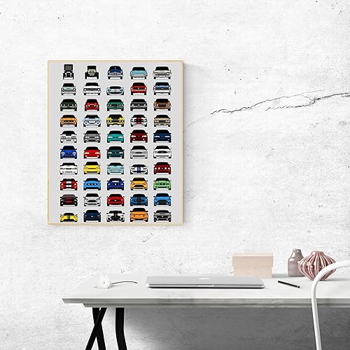 Miniatura 60 de Handmade Poster compatible with Ford Evolution Print Wall Art Décor of the Best of Ford Generations - American, 8x10" Satin Print (Unframed) - Gift