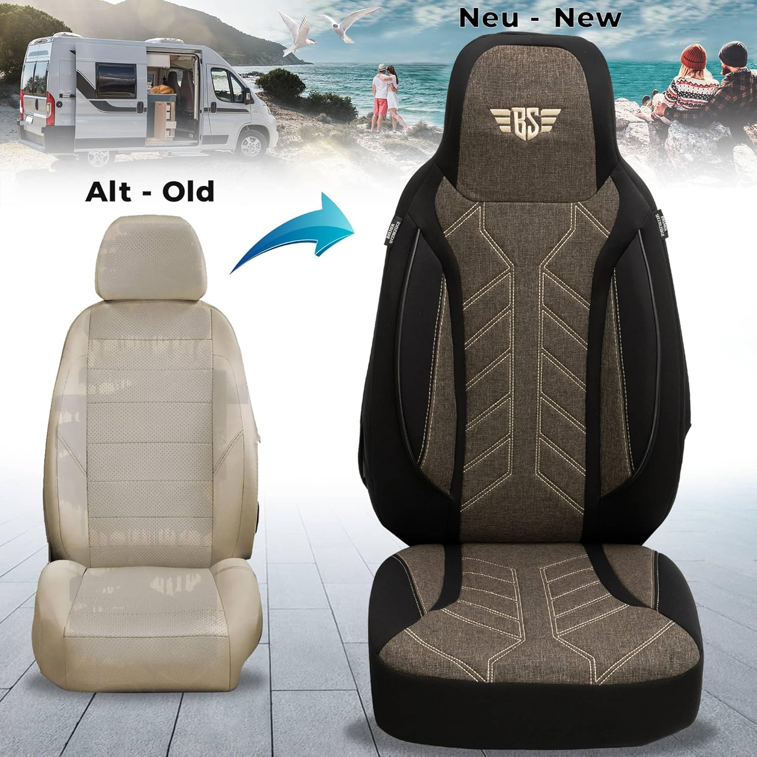 BREMER SITZBEZÜGE Motorhome Seat Covers Ford Custom Atlantic PLKT212