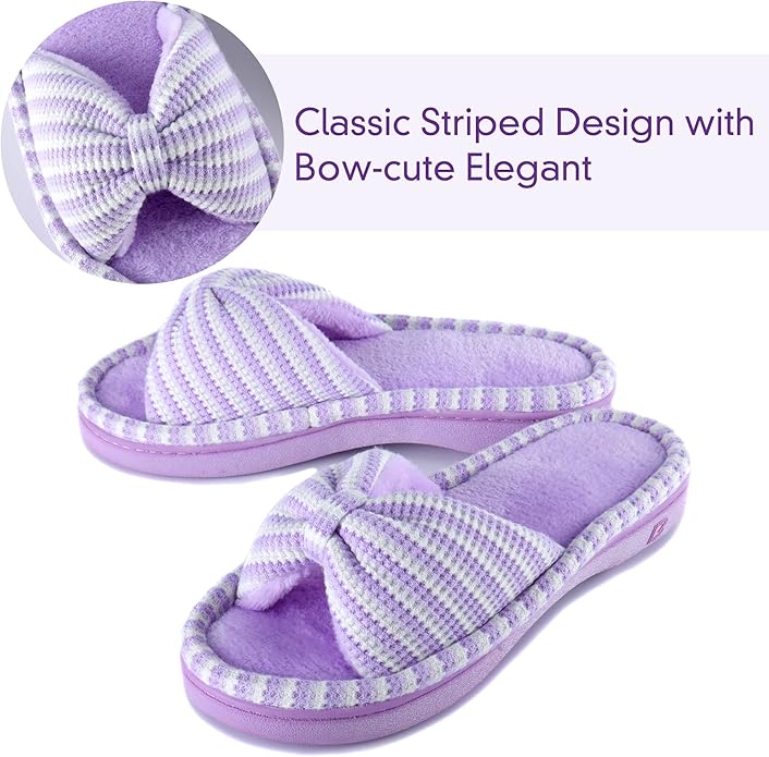 Pantuflas Mujer Memory Foam Abiertas Lazo miniatura 4