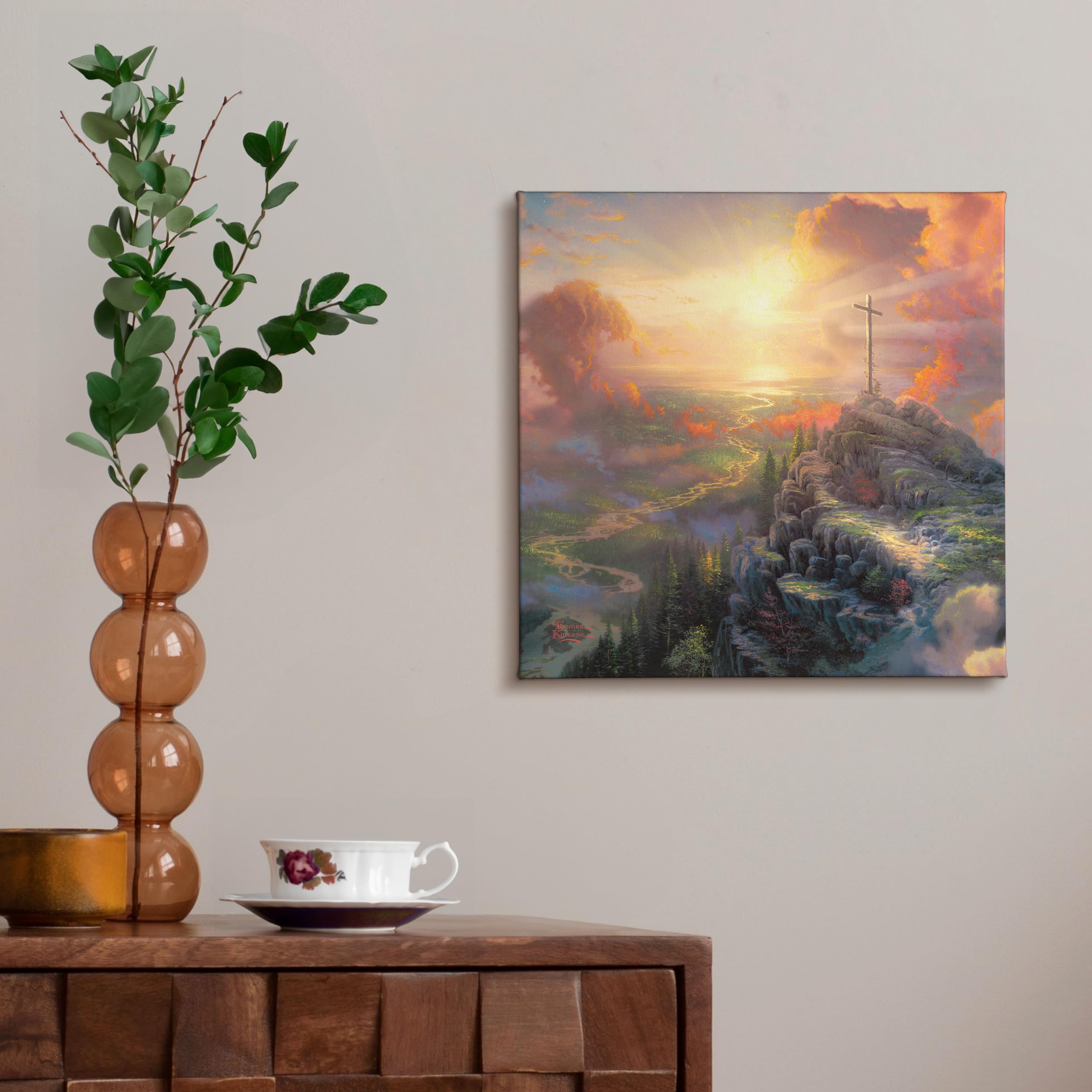 Amazon.com: Thomas Kinkade 14 x 14 Gallery Wrapped Canvas The
