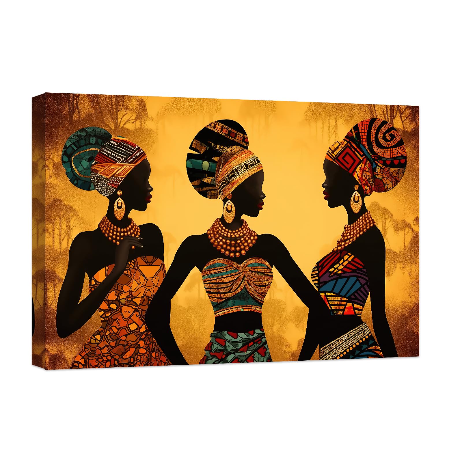 Amazon.com: ZXHYWYM African American Woman Wall Art Black