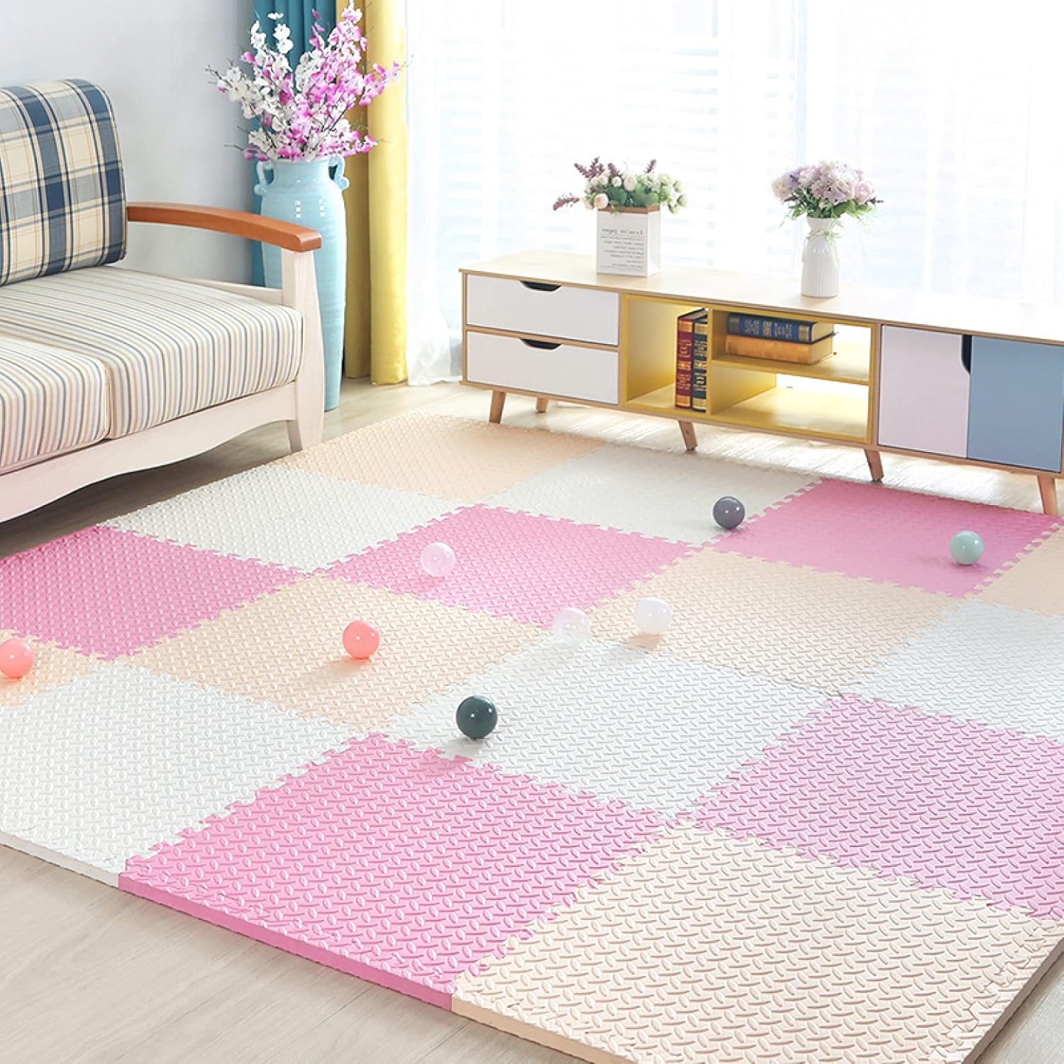 Joint Mat Kids Corner 60 * 60 * 2.5 * 4 Carpet Floor Mat Flooring Scratch Prevention Floor Mat Mat Cushion Mat (Color 17 30 * 30 * 1.2 * 36)