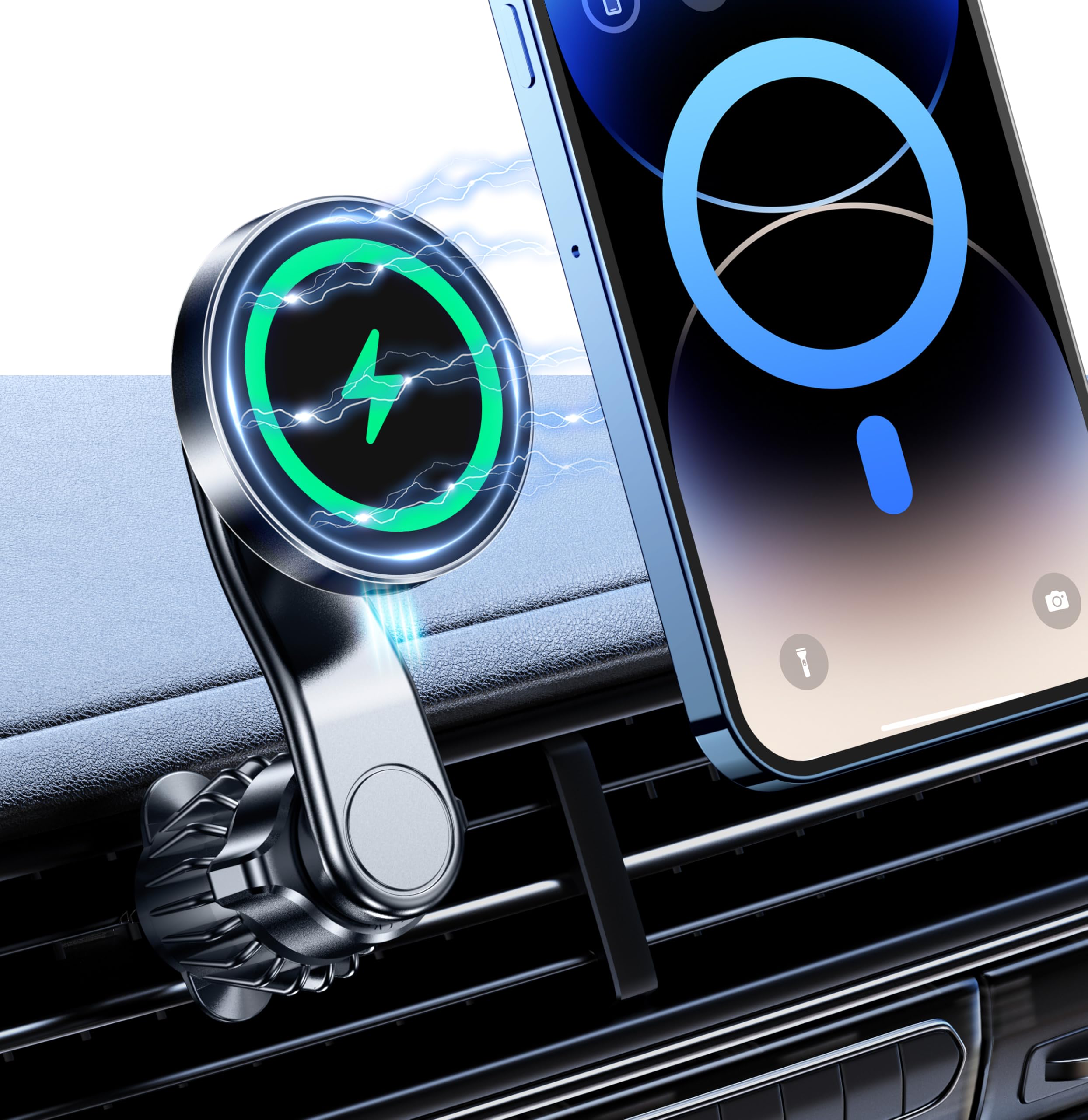 for Magsafe Car Mount Charger Wireless Car Charger Mount?Strong Magnets? Car Phone Holder Charger, Magsafe Charger Car Charger for iPhone 15 Pro Max Max Magsafe Car Charger 14 13 12 Plus MagSafe Case